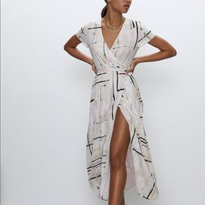 Aritzia Babaton Slit Wrap Dress
